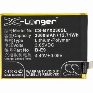 VIVO V1809 Mobile SmartPhone Battery 3.85V 3300mAh Li-Poly BYX230SL