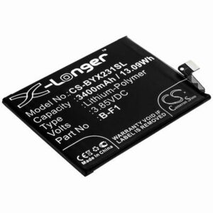 VIVO V1816 Mobile SmartPhone Battery 3.85V 3400mAh Li-Poly BYX231SL