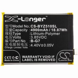 VIVO 1951 Mobile SmartPhone Battery 3.85V 4900mAh Li-Poly BYZ510SL