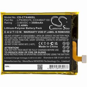 Crosscall Core X4 Mobile SmartPhone Battery 3.85V 3500mAh Li-Poly CTX400SL