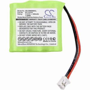 Cable & Wireless CWD2000 Cordless Phone Battery 3.6V 300mAh Ni-MH CWD600CL