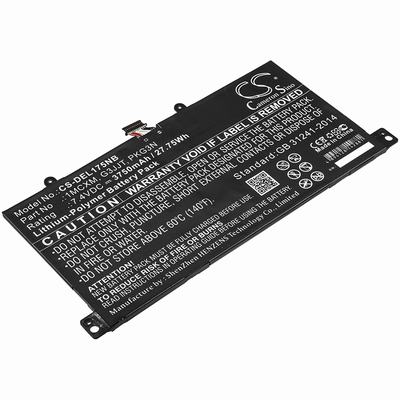 DELL Latitude 5175 Notebook Laptop Battery 7.4V 3750mAh Li-Poly DEL175NB