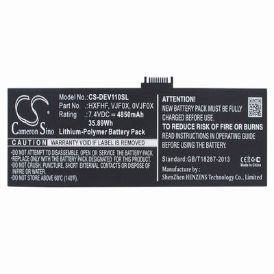 Dell DELL Venue 11 Pro Tablet Battery 7.4V 4850mAh Li-Polymer DEV110SL