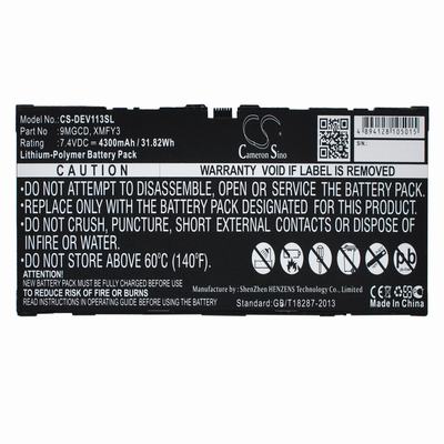 Dell T06G Tablet Battery 7.4V 4300mAh Li-Polymer DEV113SL