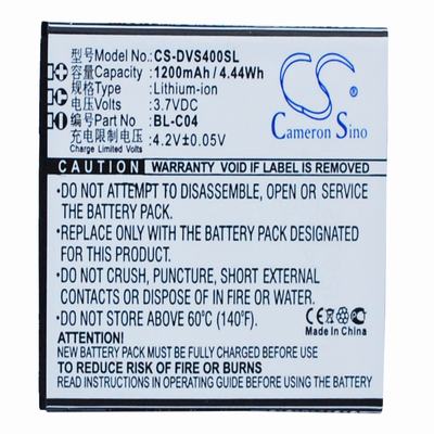 DOOV D500 Mobile Phone Battery 3.7V 1200mAh Li-ion DVS400SL