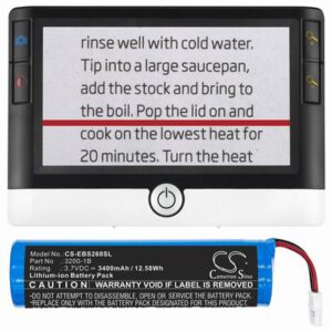 Eschenbach Visolux Digital HD Electronic Magnifier Battery 3.7V 3400mAh Li-ion EBS260SL