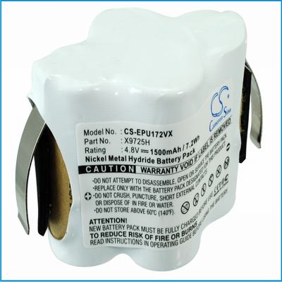 Euro Pro Shark V1720 Vacuum Cleaner Battery 4.8V 1500mAh Nickel Metal Hydride EPU172VX
