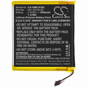 Garmin Edge 1030 GPS Navigator Battery 3.8V 1950mAh Li-Poly GME103SL