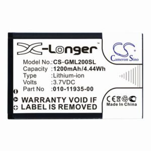 Garmin 010-01055-15 GPS Navigator Battery 3.7V 1200mAh Li-ion GML200SL