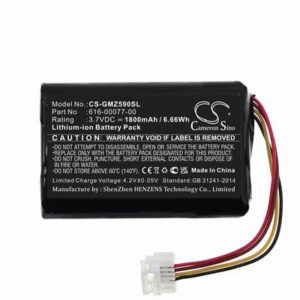 Garmin 010-01603-10 GPS Navigator Battery 3.7V 1800mAh Li-ion GMZ590SL