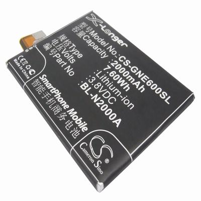 GIONEE E6 Mobile Phone Battery 3.8V 2000mAh Li-Polymer GNE600SL