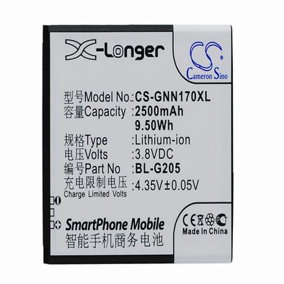 Gionee GIONEE GN170 Mobile Phone Battery 3.8V 2500mAh Li-ion GNN170XL