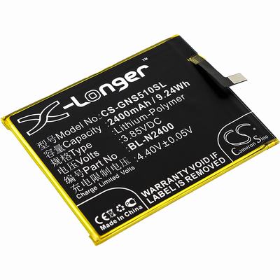 GIONEE GN9007 Mobile SmartPhone Battery 3.85V 2400mAh Li-Poly GNS510SL