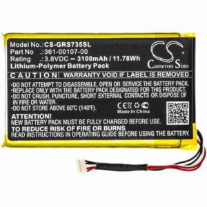 Garmin 010-01735-10 GPS Navigator Battery 3.8V 3100mAh Li-Poly GRS735SL