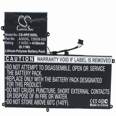 HP ElitePad 1000 Tablet Battery 7.4V 4150mAh Li-Polymer HPE100SL
