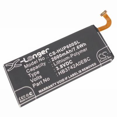 Ascend P6 Mobile Phone Battery 3.8V 2000mAh Li-Polymer HUP600SL