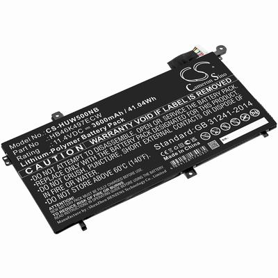 Huawei 53010BAJ Notebook Laptop Battery 11.4V 3600mAh Li-Poly HUW500NB