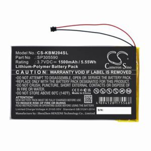 Kobo Aura HD E-book E-reader Battery 3.7V 1500mAh Li-Poly KBM204SL