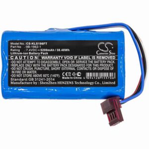 Koehler 07610 Flashlight Battery 7.4V 5200mAh Li-ion KLS196FT