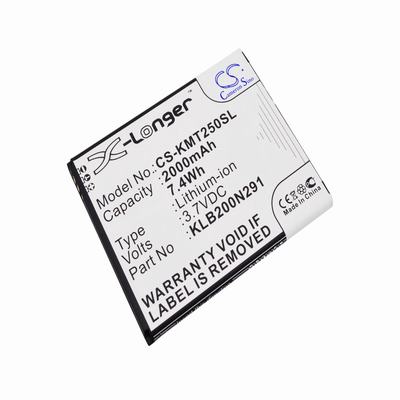KAZAM Trooper 2 X5.0 Mobile Phone Battery 3.7V 2000mAh Li-ion KMT250SL