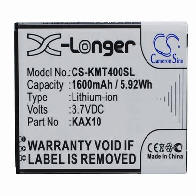 Kazam KAZAM Trooper X4.0 Mobile Phone Battery 3.7V 1600mAh Li-ion KMT400SL