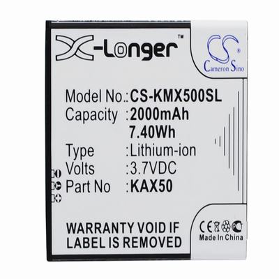 Kazam KAZAM Trooper X5.0 Mobile Phone Battery 3.7V 2000mAh Li-ion KMX500SL
