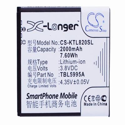 K-Touch L820 Mobile Phone Battery 3.8V 2000mAh Li-ion KTL820SL