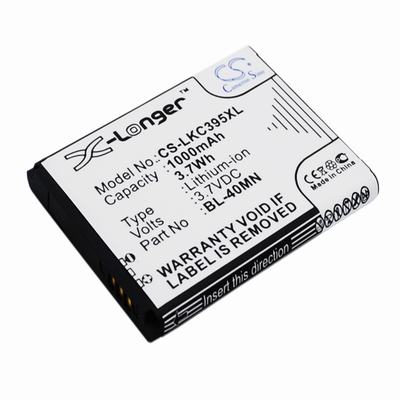 LG C395 Mobile Phone Battery 3.7V 1000mAh Li-ion LKC395XL