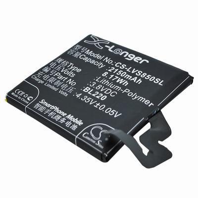 Lenovo S850 Mobile Phone Battery 3.8V 2150mAh Li-Polymer LVS850SL