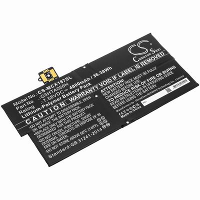Microsoft Surface Pro X 1876 Tablet Battery 7.58V 4800mAh Li-Poly MCX187SL