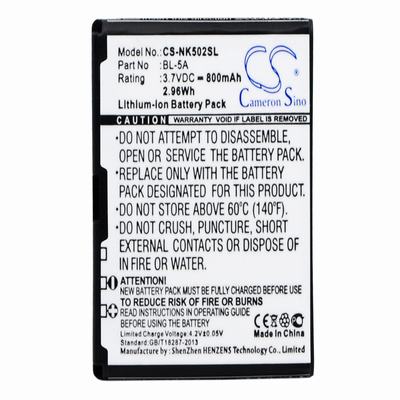 Nokia Asha 502 Mobile Phone Battery 3.7V 800mAh Li-ion NK502SL
