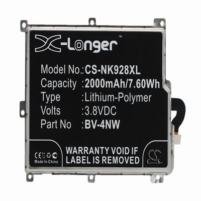 Nokia Lumia 928 Mobile Phone Battery 3.8V 2000mAh Li-Polymer NK928XL