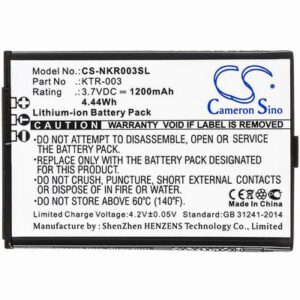Nintendo MWH710A01 Game Console Battery 3.7V 1200mAh Li-ion NKR003SL