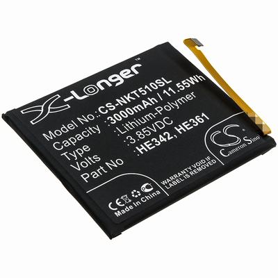 Nokia 5.1 Plus Mobile SmartPhone Battery 3.85V 3000mAh Li-Poly NKT510SL