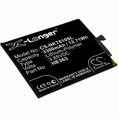 Nokia 8.1 Mobile SmartPhone Battery 3.85V 3300mAh Li-Poly NKT810SL