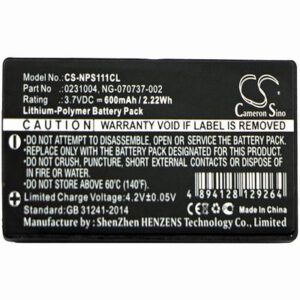 NEC Dterm Cordless Phone Battery 3.7V 600mAh Li-Poly NPS111CL