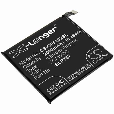 OPPO CPH2025 Mobile SmartPhone Battery 7.74V 2000mAh Li-Poly OPF202SL