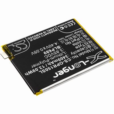 OPPO PBCM10 Mobile SmartPhone Battery 3.85V 3400mAh Li-Poly OPR150SL