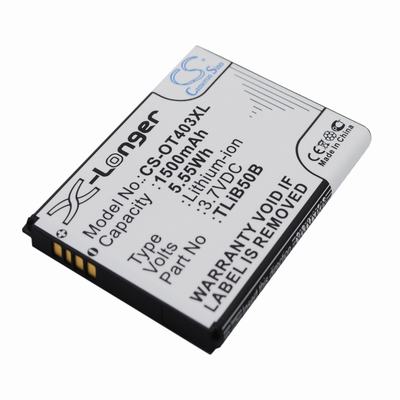 Alcatel One Touch S Pop Mobile Phone Battery 3.7V 1500mAh Li-ion OT403XL