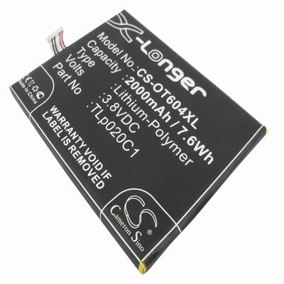 Alcatel One Touch Idol X Mobile Phone Battery 3.8V 2000mAh Li-Polymer OT604XL