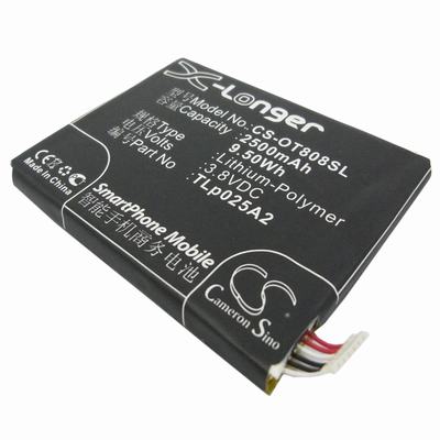Alcatel OT-8008D Mobile Phone Battery 3.8V 2500mAh Li-Polymer OT808SL
