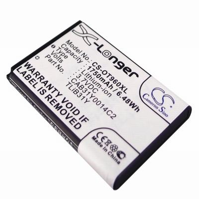 Alcatel OT-960 Pocket PC & PDA Battery 3.7V 1750mAh Li-Ion OT960XL