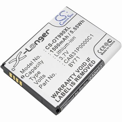 Alcatel One Touch 908 Pocket PC & PDA Battery 3.7V 1500mAh Li-Ion OT990XL