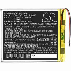 Pocketbook 615 E-book E-reader Battery 3.7V 1450mAh Li-Poly PTK626SL