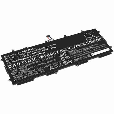 Samsung Galaxy Note 10.1 Tablet Battery 3.7V 7000mAh Li-Polymer SGP751SL