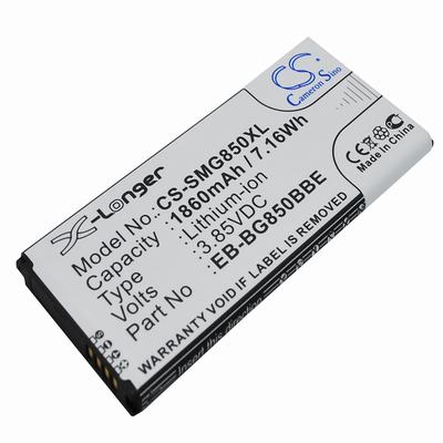 Samsung Galaxy Alpha Mobile Phone Battery 3.85V 1860mAh Li-ion SMG850XL