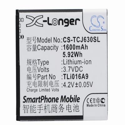 TCL J630T Mobile Phone Battery 3.7V 1600mAh Li-ion TCJ630SL