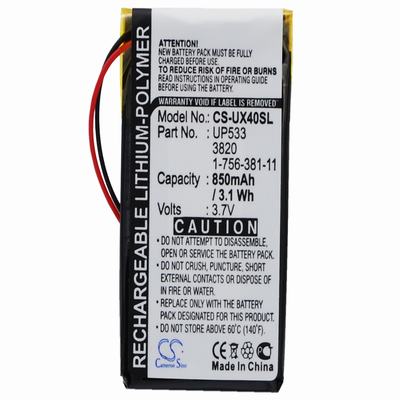Sony Clie PEG-UX40 Pocket PC & PDA Battery 3.7V 850mAh Li-Polymer UX40SL