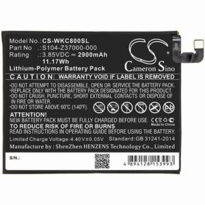 Wiko C800AE Mobile SmartPhone Battery 3.85V 2900mAh Li-Poly WKC800SL