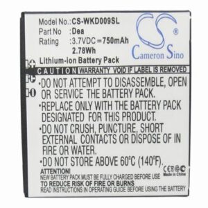 Wiko DEA Mobile Phone Battery 3.7V 750mAh Li-ion WKD009SL